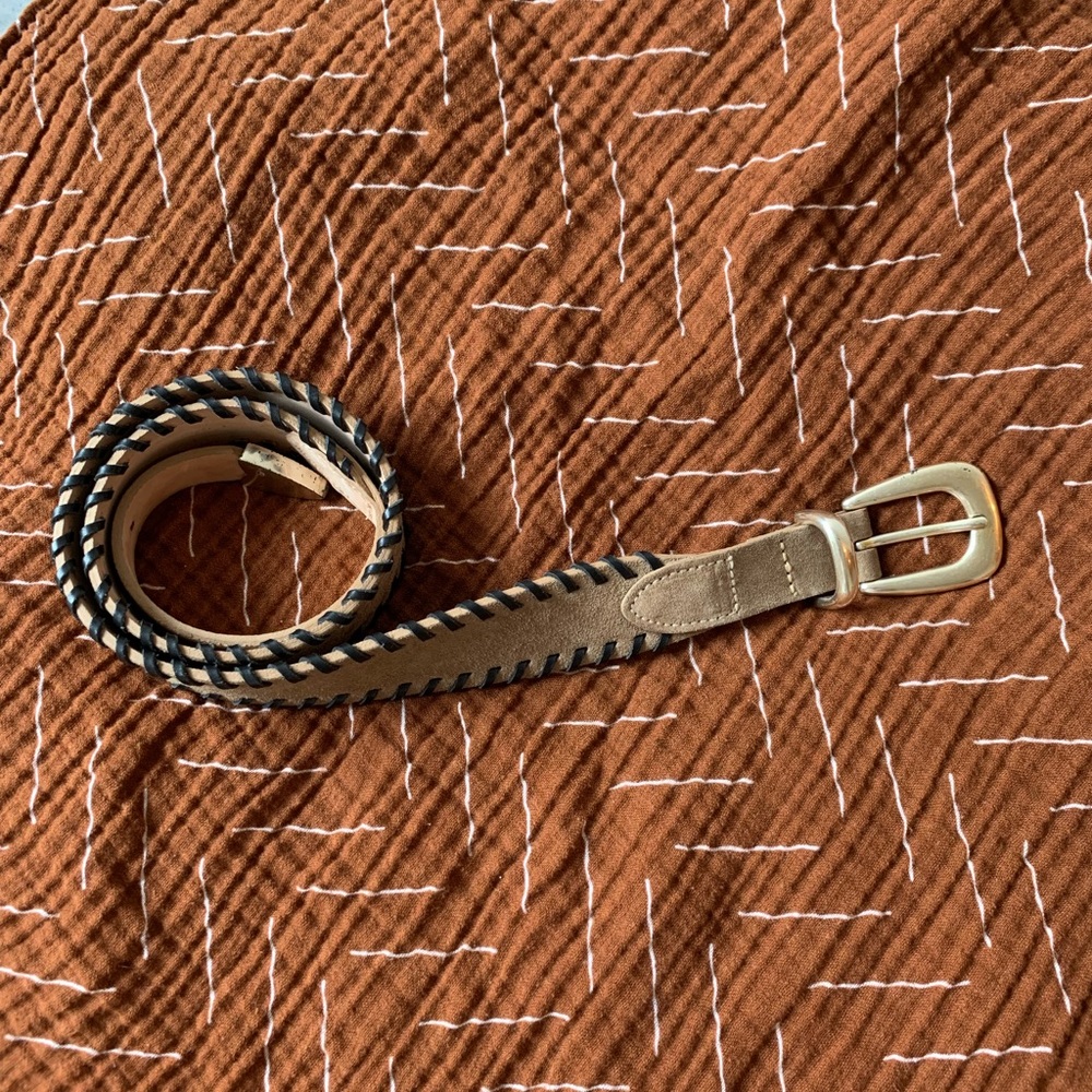 Rag & Bone Tan Suede whipstitch Belt